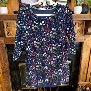 Seasalt Cornwall Floral Patterned Dress with 3/4 Sleeves